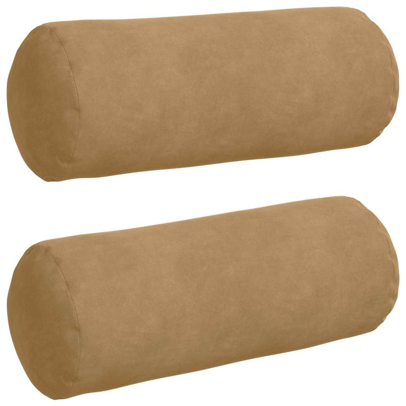 Load image into Gallery viewer, Vidaxl bolster kussens 2 stuks bruin ø 15 x 40 cm cordstof
