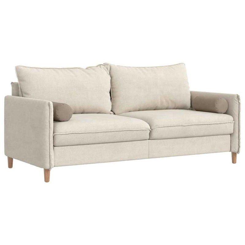 Load image into Gallery viewer, Vidaxl bolster kussens 2 stuks taupe ø 15 x 40 cm microvezel stof
