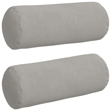 Vidaxl bolster kussens 2 stuks lichtgrijs ø 15 x 40 cm microvezel stof