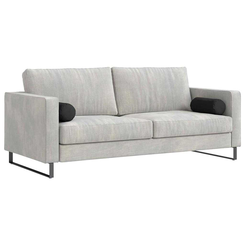 Load image into Gallery viewer, Vidaxl bolster kussens 2 stuks zwart ø 15 x 40 cm microvezel stof
