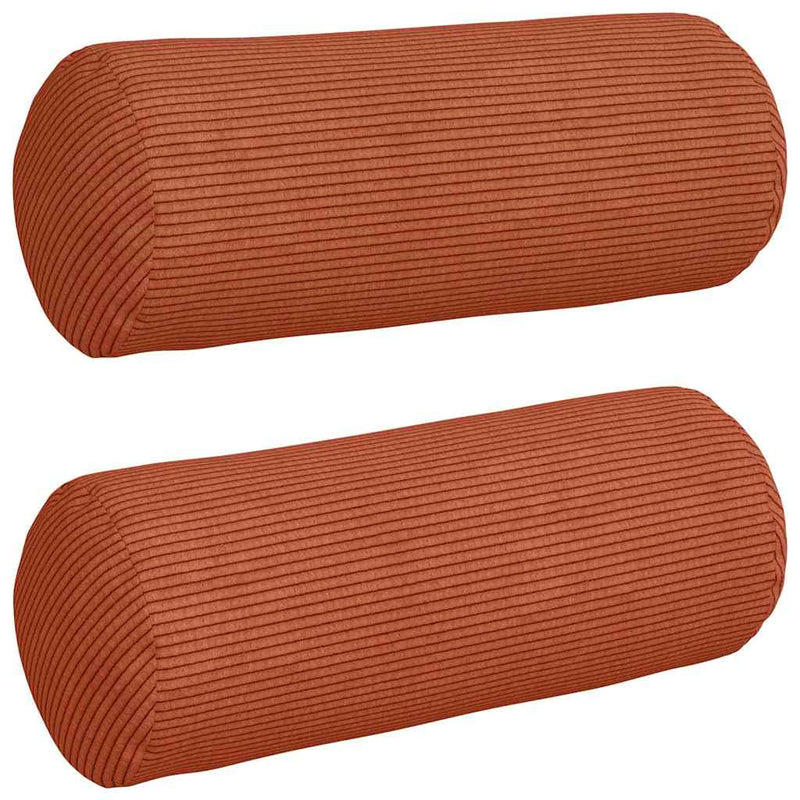 Load image into Gallery viewer, Vidaxl bolster kussens 2 stuks rood-oranje ø 15 x 40 cm cordstof
