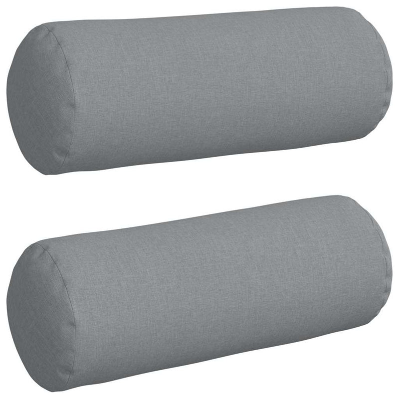 Load image into Gallery viewer, Vidaxl bolster kussens 2 stuks lichtgrijs ø 25 x 70 cm stof
