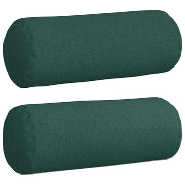 Vidaxl bolster kussens 2 stuks donkergroen ø 25 x 70 cm stof