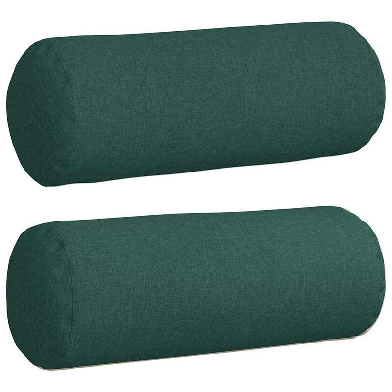 Load image into Gallery viewer, Vidaxl bolster kussens 2 stuks donkergroen ø 25 x 70 cm stof
