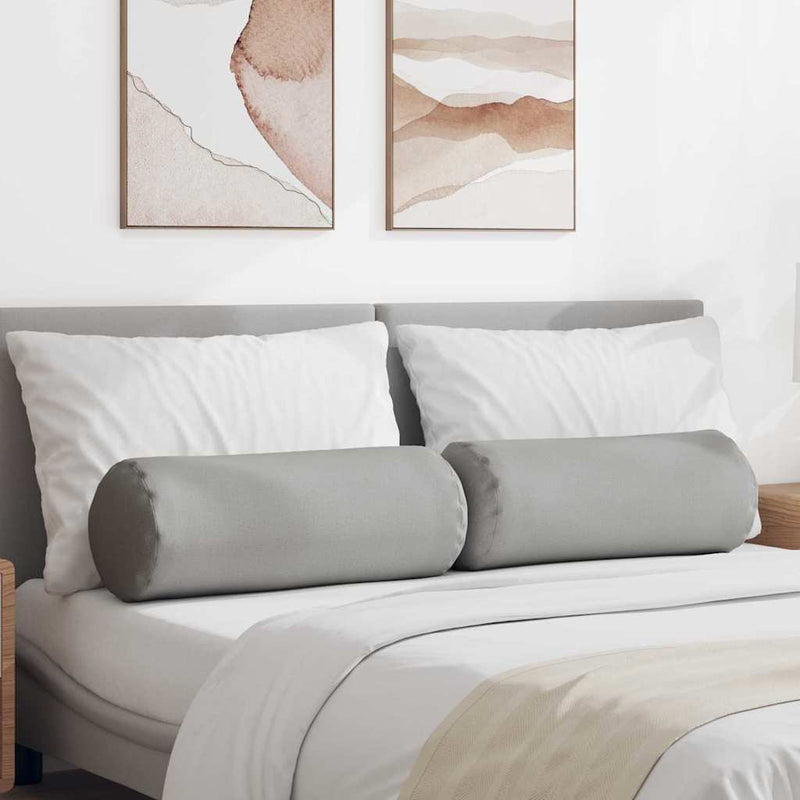 Load image into Gallery viewer, Vidaxl bolster kussens 2 stuks wolkengrijs ø 25 x 70 cm stof
