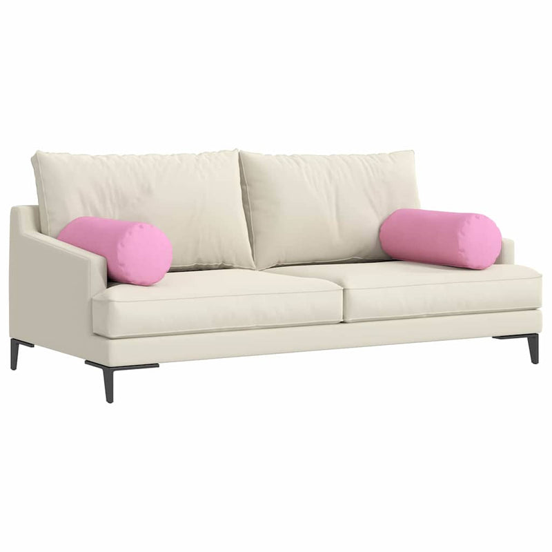 Load image into Gallery viewer, Vidaxl bolster kussens 2 stuks roze ø 25 x 70 cm stof
