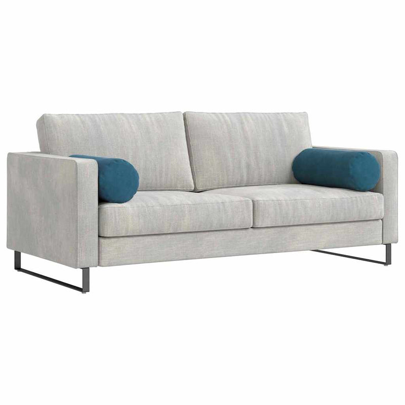 Load image into Gallery viewer, Vidaxl bolster kussens 2 stuks blauw ø 25 x 70 cm cordstof
