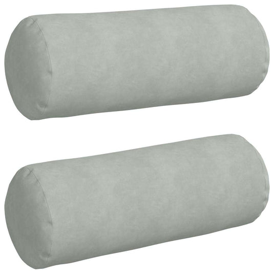 Vidaxl bolster kussens 2 stuks lichtgrijs ø 25 x 70 cm cordstof