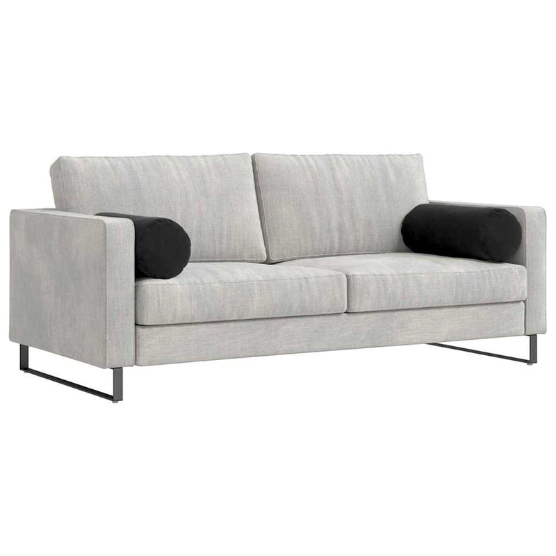 Load image into Gallery viewer, Vidaxl bolster kussens 2 stuks zwart ø 25 x 70 cm cordstof
