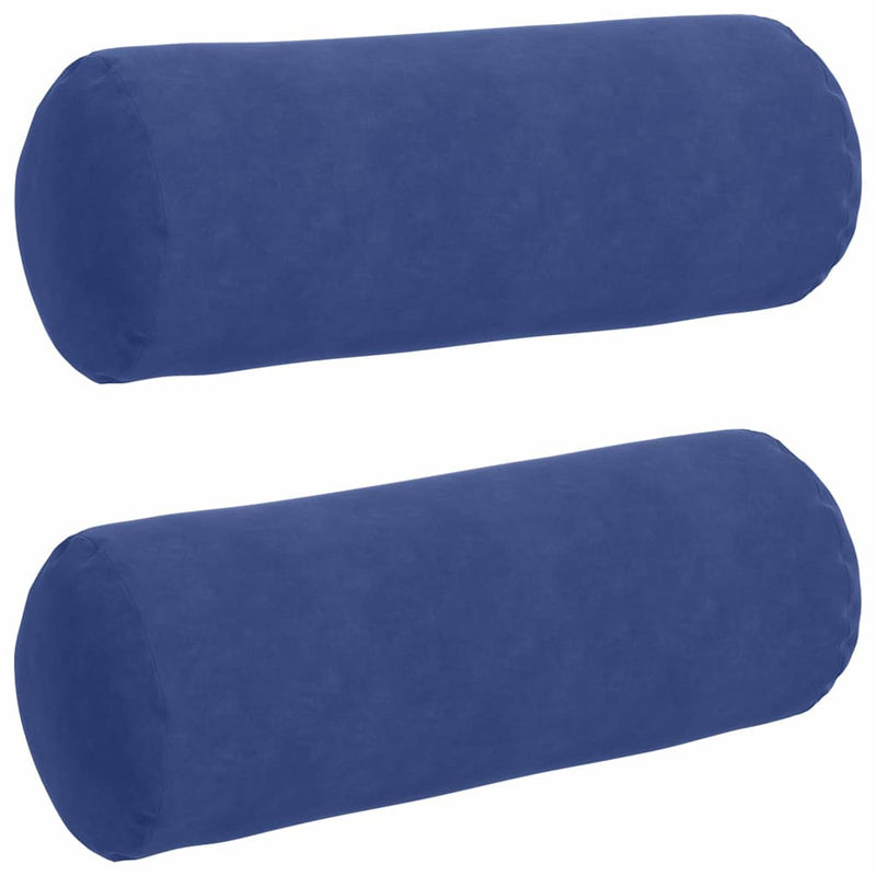 Load image into Gallery viewer, Vidaxl bolster kussens 2 stuks politieblauw ø 25 x 70 cm cordstof
