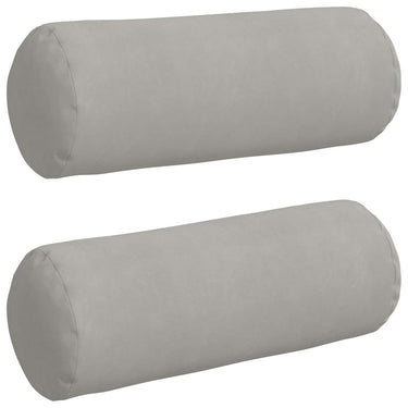Vidaxl bolster kussens 2 stuks lichtgrijs ø 25 x 70 cm microvezel stof