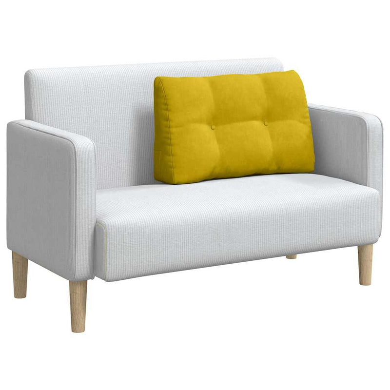 Load image into Gallery viewer, Vidaxl rugkussen geel 80 x 24 x 50 cm fluweel

