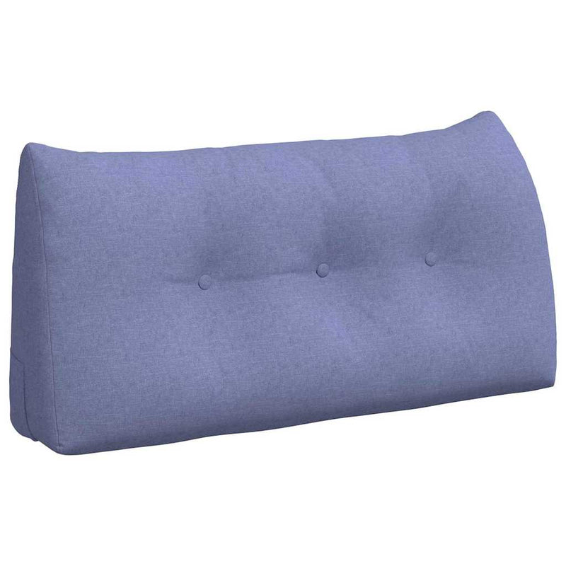 Load image into Gallery viewer, Vidaxl rugkussen jeans blauw 100 x 24 x 50 cm stof
