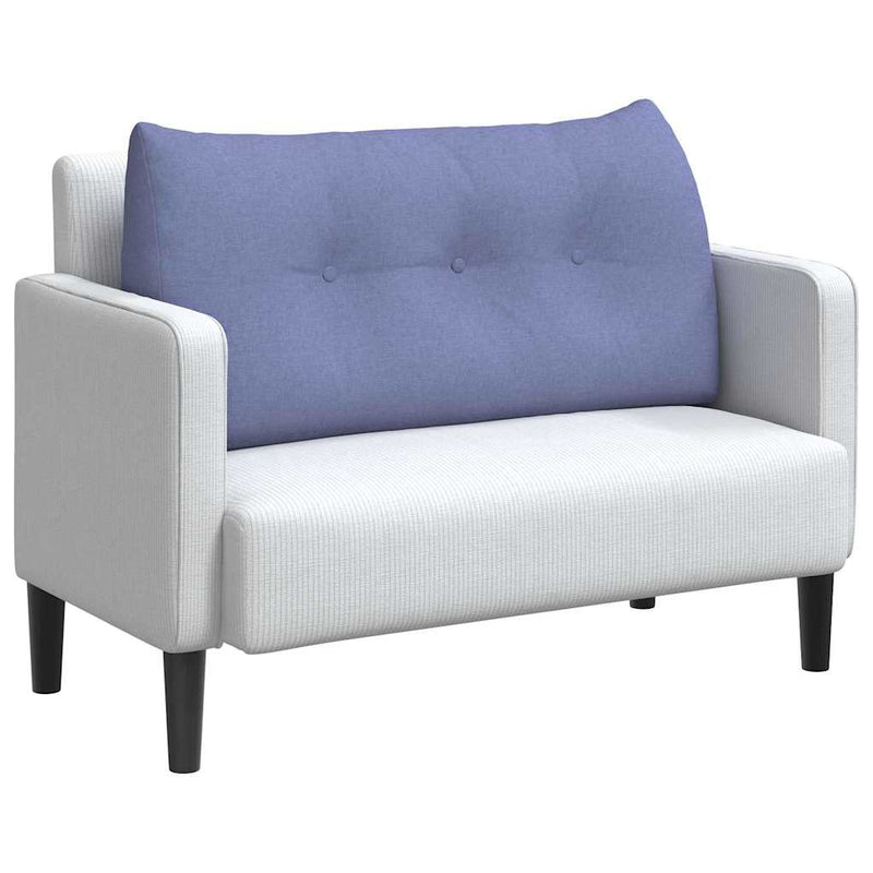Load image into Gallery viewer, Vidaxl rugkussen jeans blauw 100 x 24 x 50 cm stof
