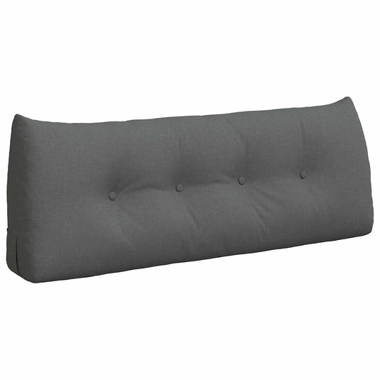 Vidaxl rugkussen donkergrijs 120 x 24 x 50 cm stof