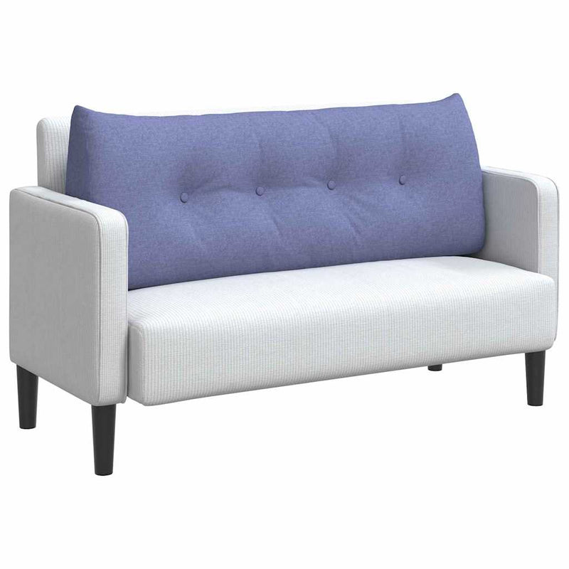 Load image into Gallery viewer, Vidaxl rugkussen jeans blauw 120 x 24 x 50 cm stof
