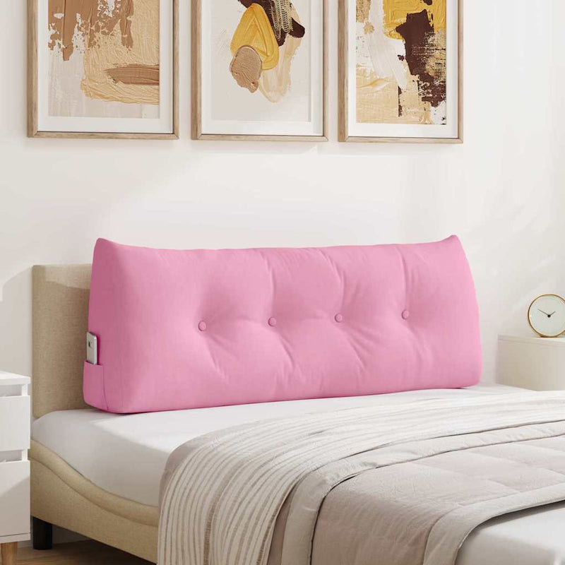 Load image into Gallery viewer, Vidaxl rugkussen roze 120 x 24 x 50 cm stof
