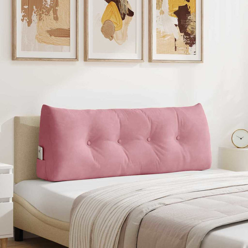 Load image into Gallery viewer, Vidaxl rugkussen roze 120 x 24 x 50 cm fluweel

