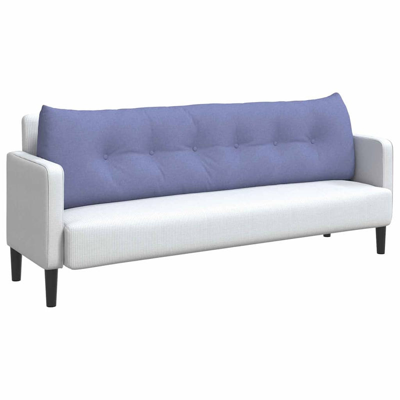 Load image into Gallery viewer, Vidaxl rugkussen jeans blauw 180 x 24 x 50 cm stof
