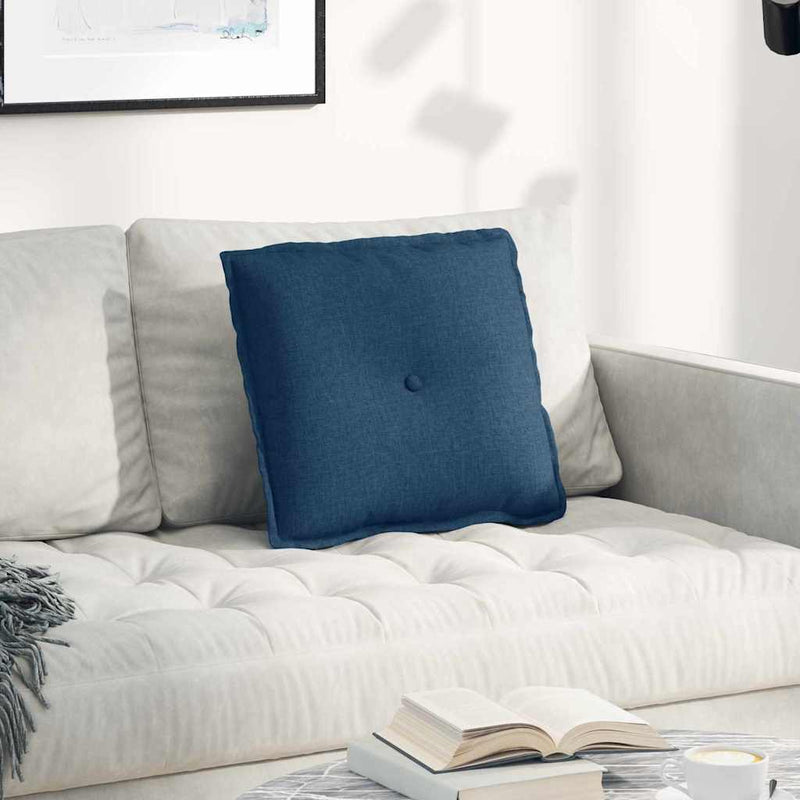 Load image into Gallery viewer, Vidaxl rugkussen blauw 50 x 19 x 45 cm stof
