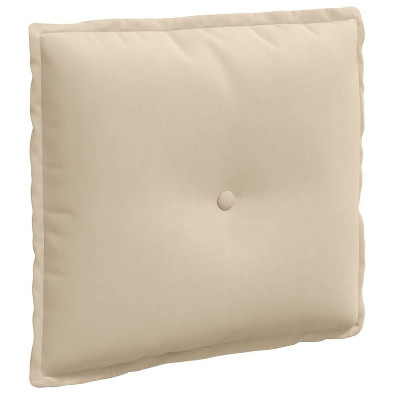 Load image into Gallery viewer, Vidaxl rugkussen crème 50 x 45 cm microvezel stof
