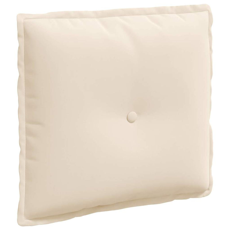 Load image into Gallery viewer, Vidaxl rugkussen beige 50 x 45 cm microvezel stof

