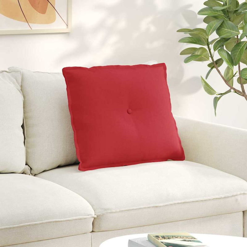 Load image into Gallery viewer, Vidaxl rugkussen rood 60 x 19 x 50 cm stof
