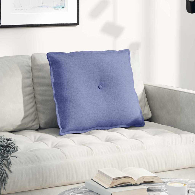 Load image into Gallery viewer, Vidaxl rugkussen jeans blauw 60 x 19 x 50 cm stof
