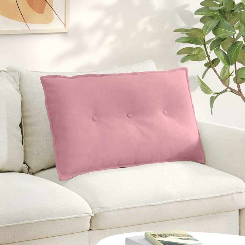 Load image into Gallery viewer, Vidaxl rugkussen roze 80 x 50 cm cordstof
