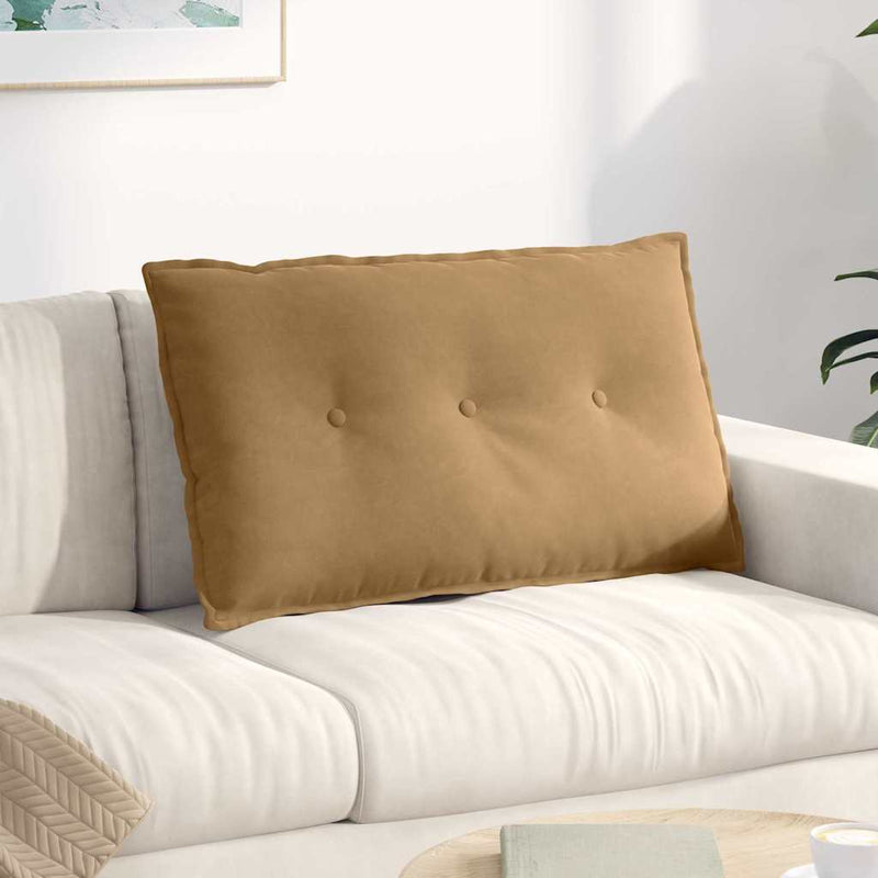 Load image into Gallery viewer, Vidaxl rugkussen bruin 80 x 50 cm cordstof
