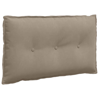 Vidaxl rugkussen taupe 80 x 50 cm microvezel stof