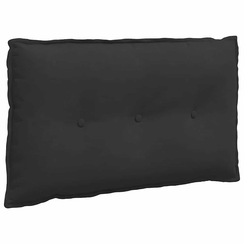 Load image into Gallery viewer, Vidaxl rugkussen zwart 80 x 50 cm microvezel stof
