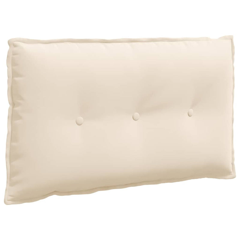 Load image into Gallery viewer, Vidaxl rugkussen beige 80 x 50 cm microvezel stof
