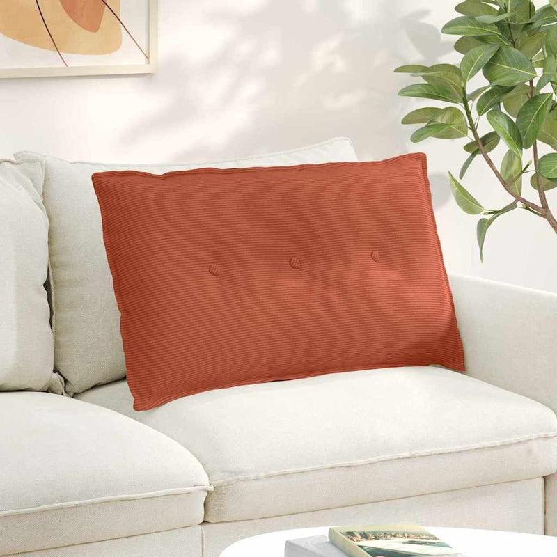 Load image into Gallery viewer, Vidaxl rugkussen rood-oranje 80 x 50 cm cordstof
