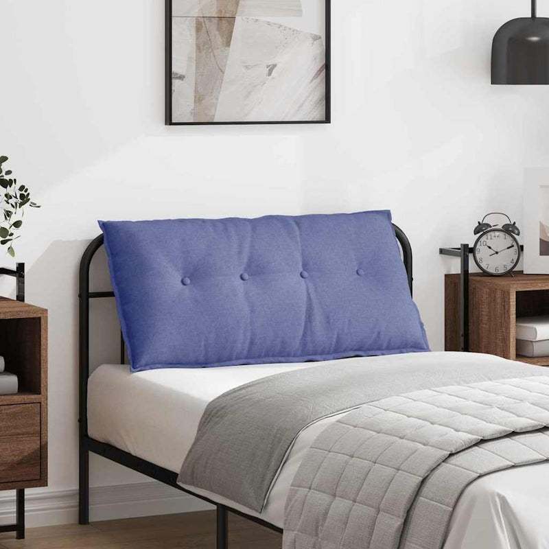 Load image into Gallery viewer, Vidaxl rugkussen jeans blauw 100 x 19 x 50 cm stof
