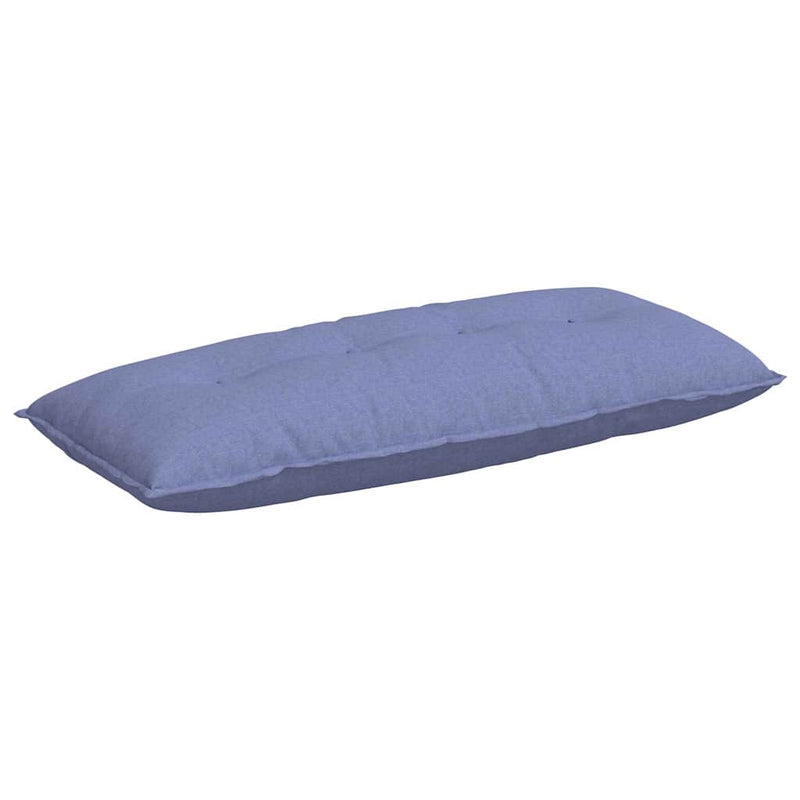 Load image into Gallery viewer, Vidaxl rugkussen jeans blauw 120 x 19 x 50 cm stof
