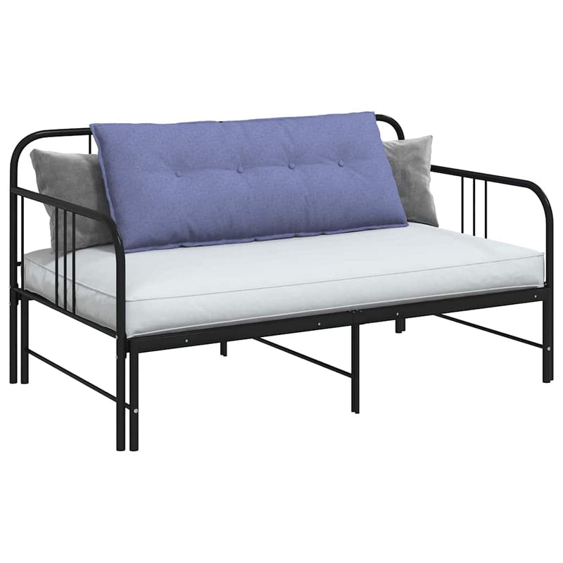 Load image into Gallery viewer, Vidaxl rugkussen jeans blauw 120 x 19 x 50 cm stof
