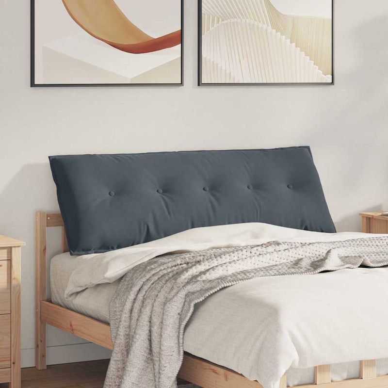 Load image into Gallery viewer, Vidaxl rugkussen donkergrijs 140 x 50 cm cordstof
