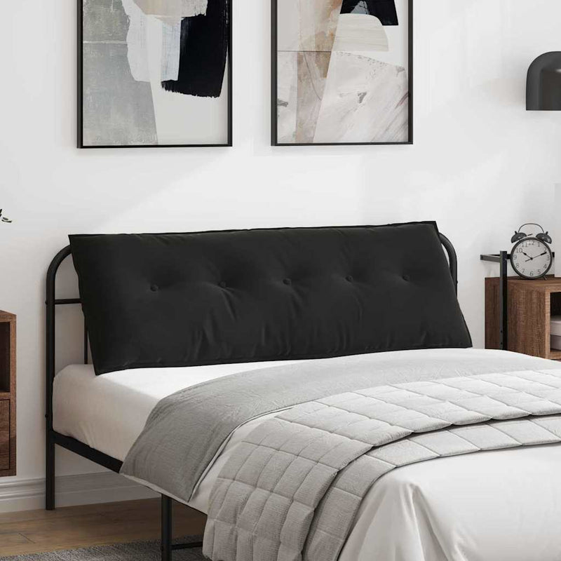 Load image into Gallery viewer, Vidaxl rugkussen zwart 140 x 50 cm cordstof
