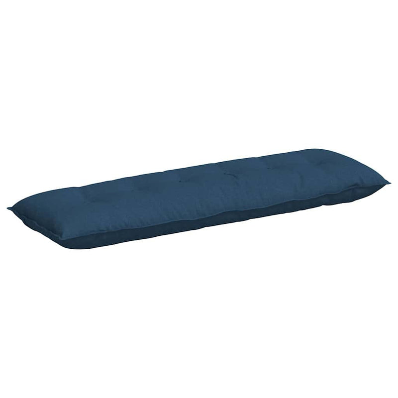 Load image into Gallery viewer, Vidaxl rugkussen blauw 160 x 19 x 50 cm stof

