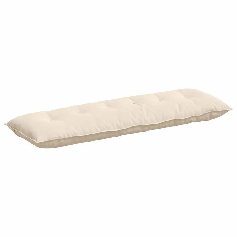 Load image into Gallery viewer, Vidaxl rugkussen beige 160 x 50 cm microvezel stof
