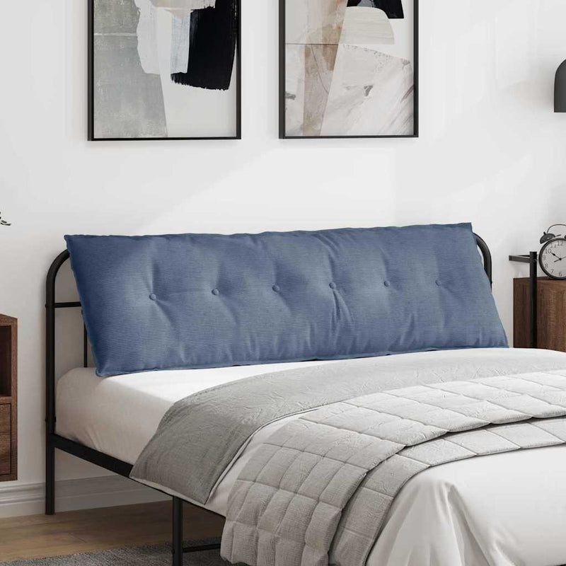 Load image into Gallery viewer, Vidaxl rugkussen blauw 160 x 50 cm cordstof
