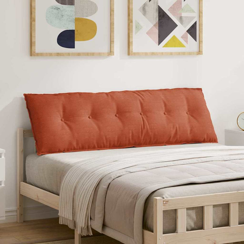 Load image into Gallery viewer, Vidaxl rugkussen rood-oranje 160 x 50 cm cordstof
