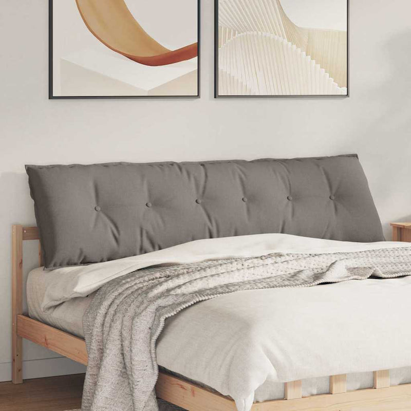 Load image into Gallery viewer, Vidaxl rugkussen taupe 180 x 19 x 50 cm stof
