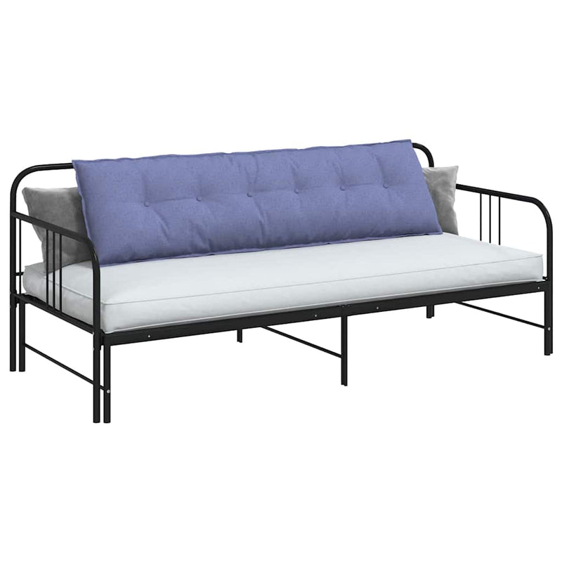 Load image into Gallery viewer, Vidaxl rugkussen jeans blauw 180 x 19 x 50 cm stof
