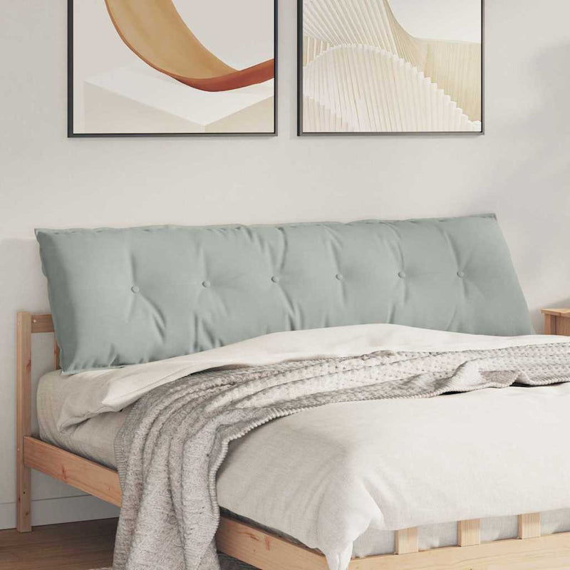Load image into Gallery viewer, Vidaxl rugkussen lichtgrijs 180 x 50 cm cordstof
