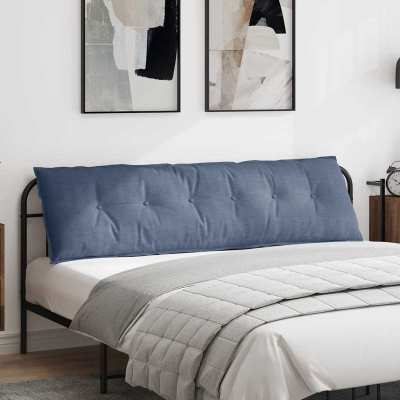 Load image into Gallery viewer, Vidaxl rugkussen blauw 180 x 50 cm cordstof
