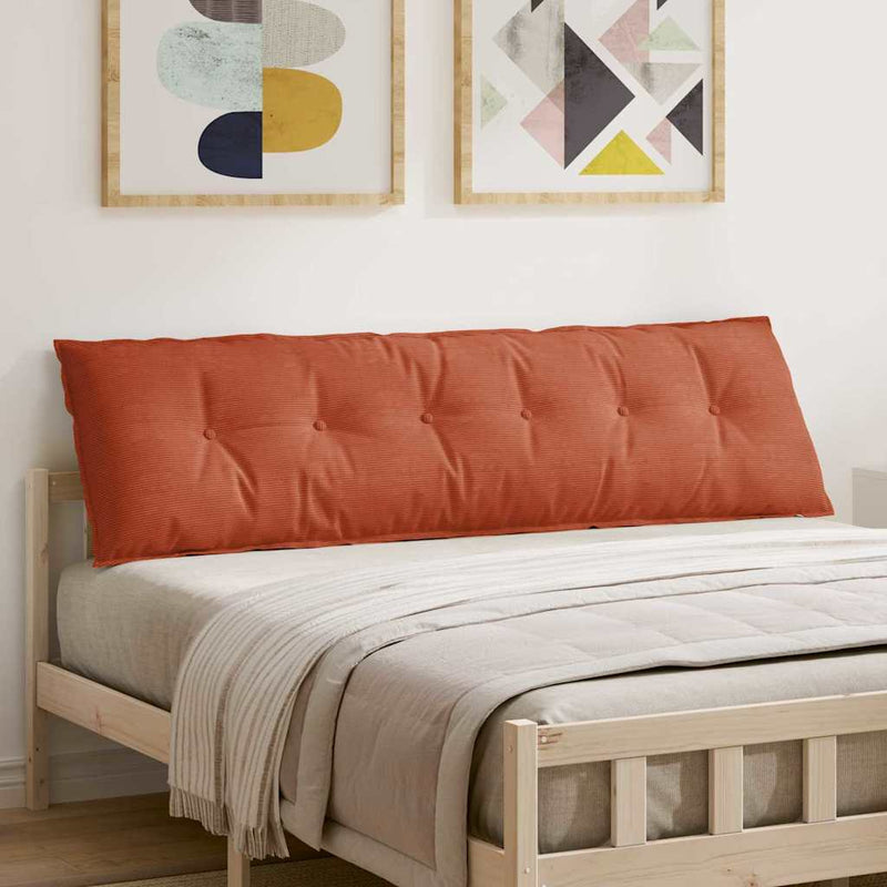 Load image into Gallery viewer, Vidaxl rugkussen rood-oranje 180 x 50 cm cordstof
