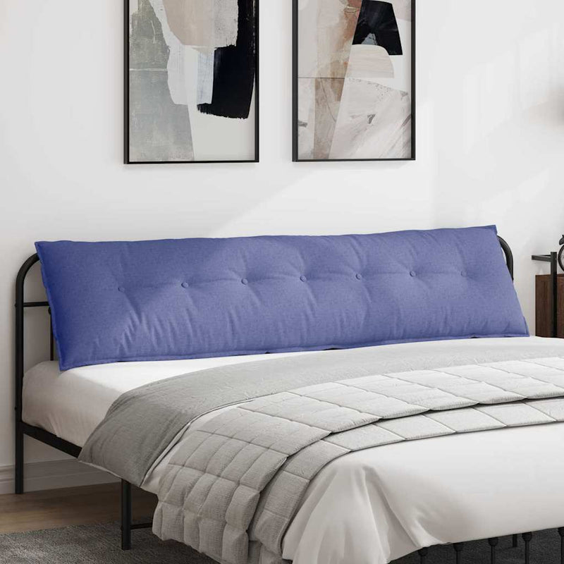Load image into Gallery viewer, Vidaxl rugkussen jeans blauw 200 x 19 x 50 cm stof
