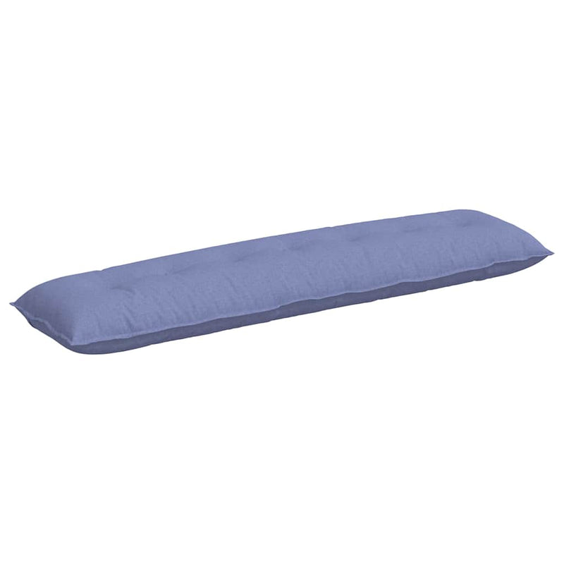 Load image into Gallery viewer, Vidaxl rugkussen jeans blauw 200 x 19 x 50 cm stof
